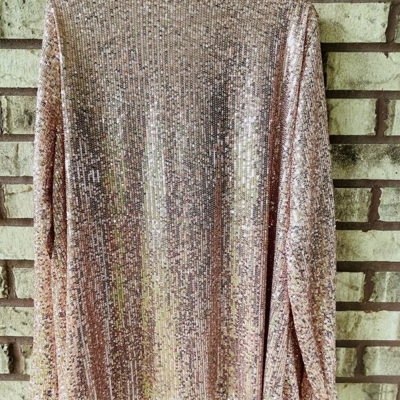 Rose Gold Sequin Smoking Jacket - Picture 7 of 7